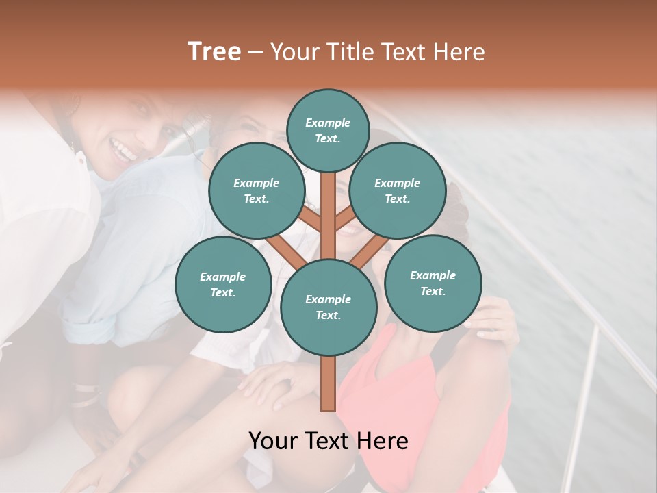 Pretty Laughter Sea PowerPoint Template