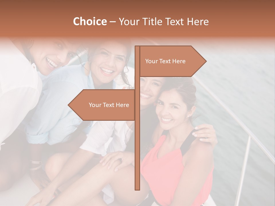 Pretty Laughter Sea PowerPoint Template