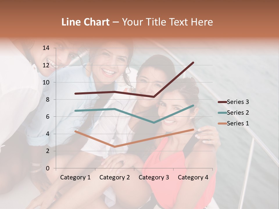 Pretty Laughter Sea PowerPoint Template