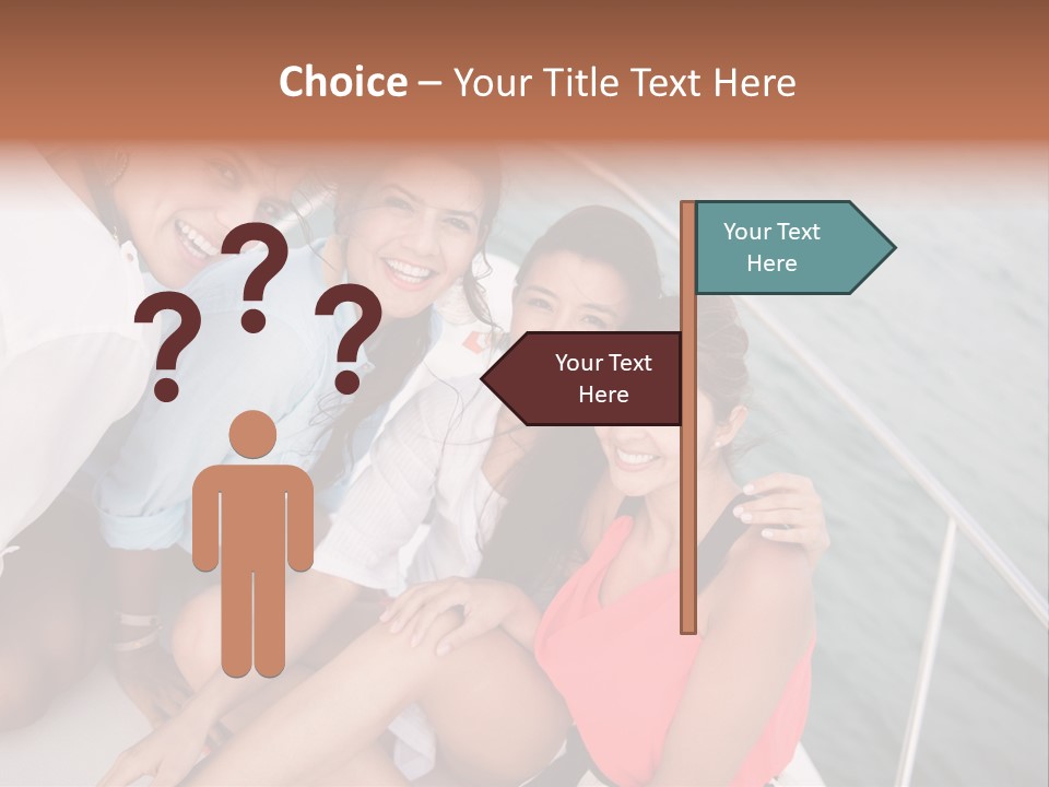 Pretty Laughter Sea PowerPoint Template