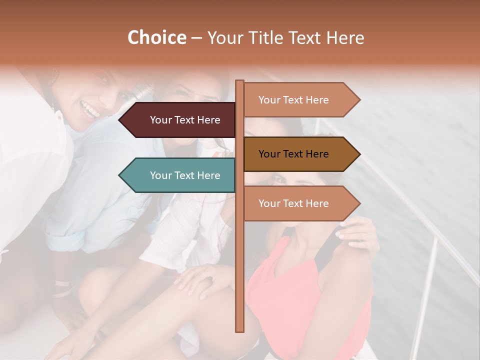 Pretty Laughter Sea PowerPoint Template