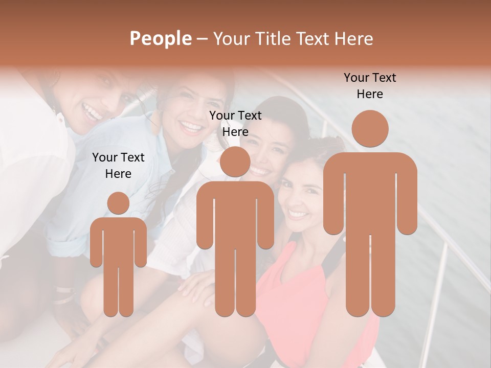 Pretty Laughter Sea PowerPoint Template