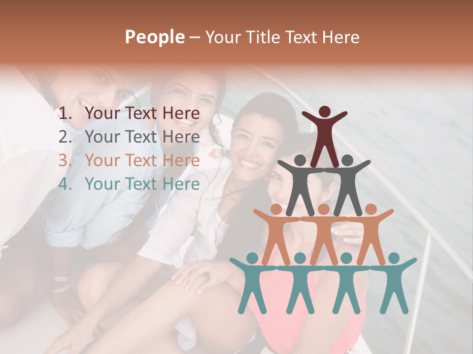 Pretty Laughter Sea PowerPoint Template