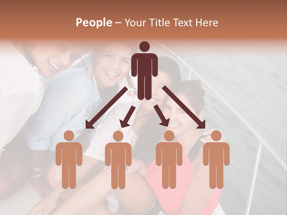 Pretty Laughter Sea PowerPoint Template