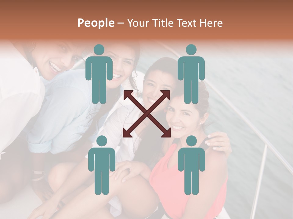 Pretty Laughter Sea PowerPoint Template