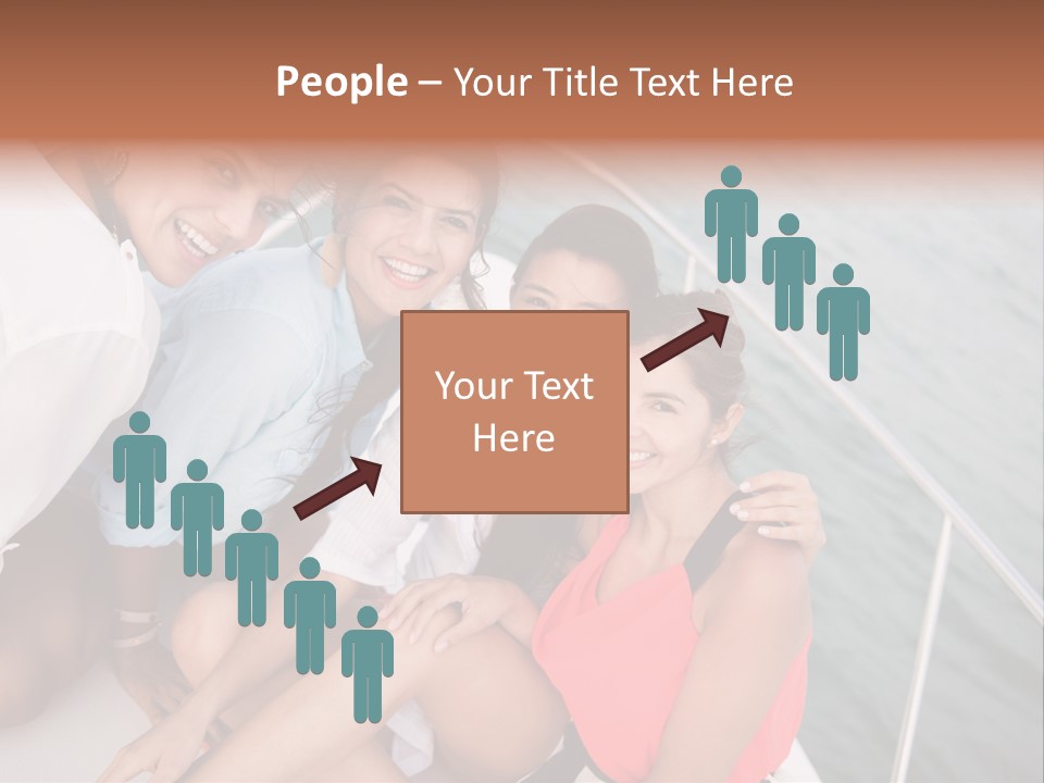 Pretty Laughter Sea PowerPoint Template