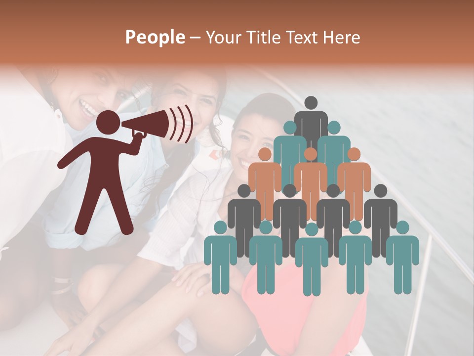 Pretty Laughter Sea PowerPoint Template