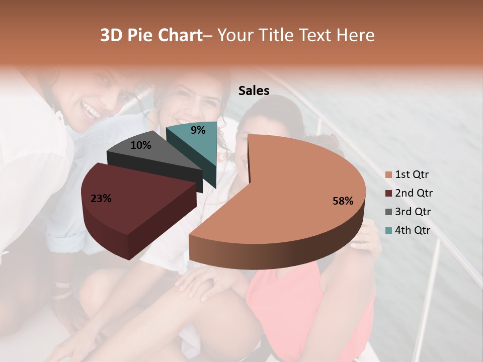 Pretty Laughter Sea PowerPoint Template