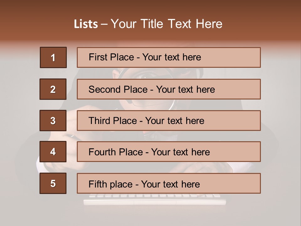 Communication Man Review PowerPoint Template