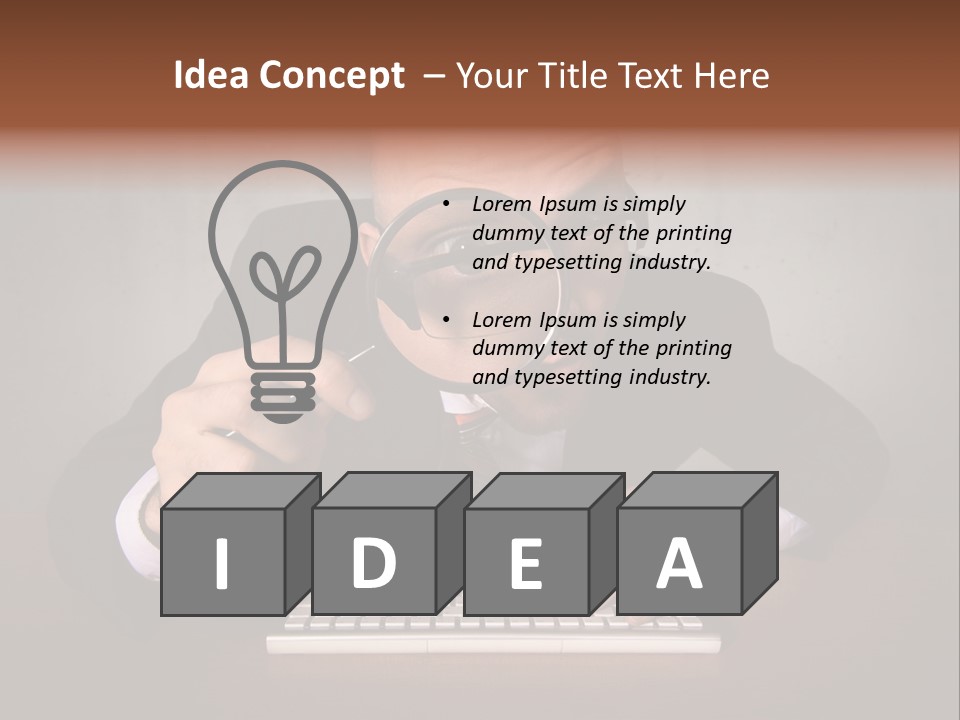 Communication Man Review PowerPoint Template