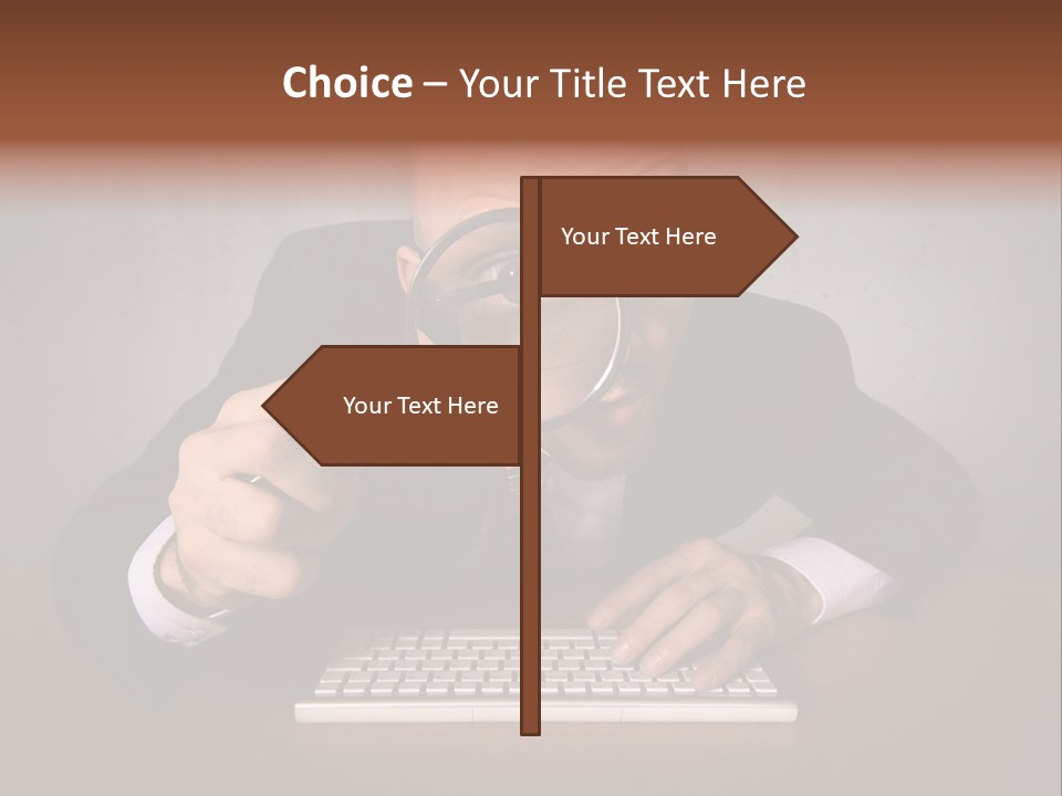 Communication Man Review PowerPoint Template