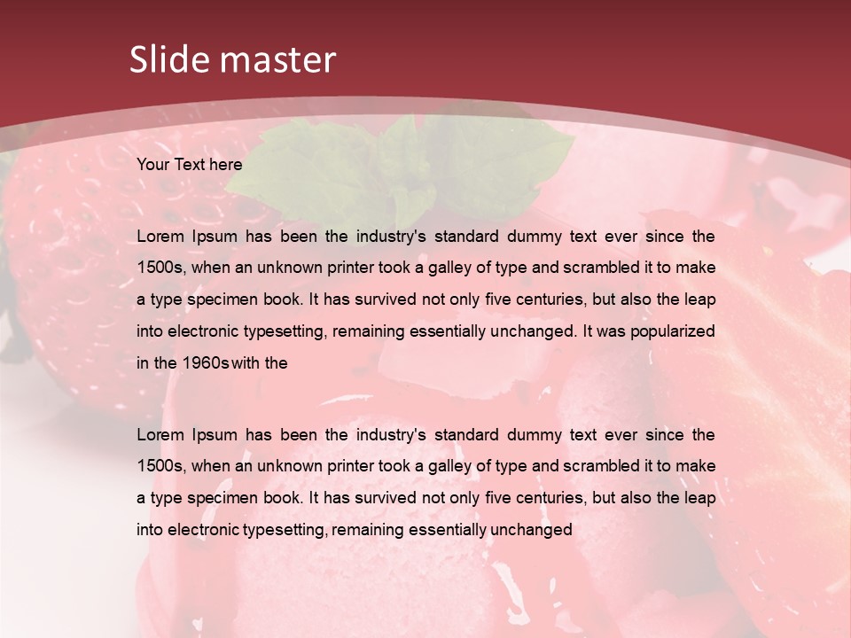 Food Isolated White PowerPoint Template