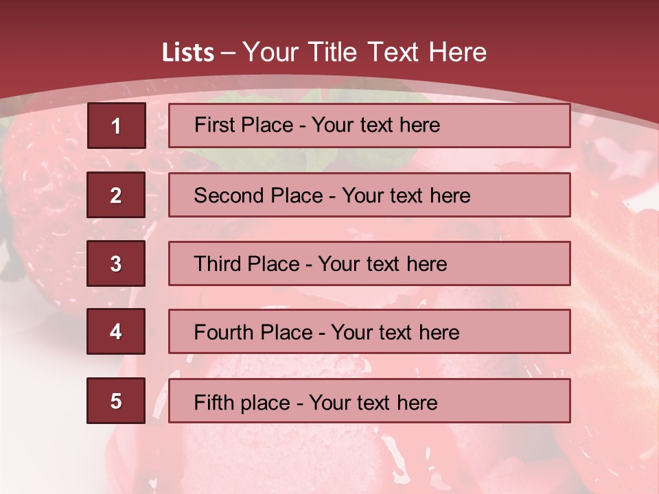 Food Isolated White PowerPoint Template