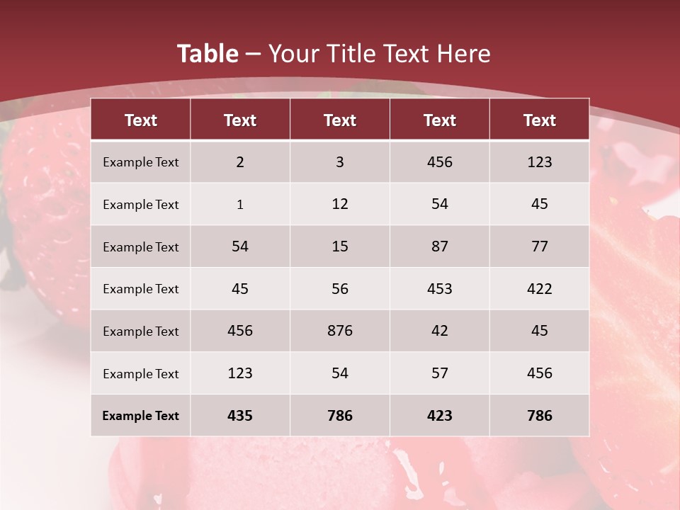 Food Isolated White PowerPoint Template