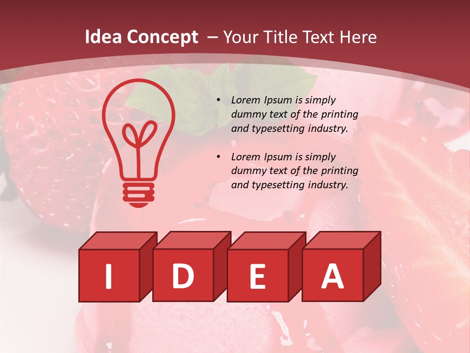 Food Isolated White PowerPoint Template