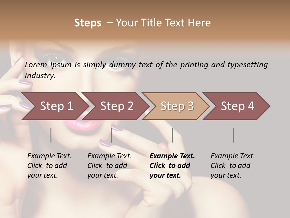 Make Up Beauty Salon Girl PowerPoint Template