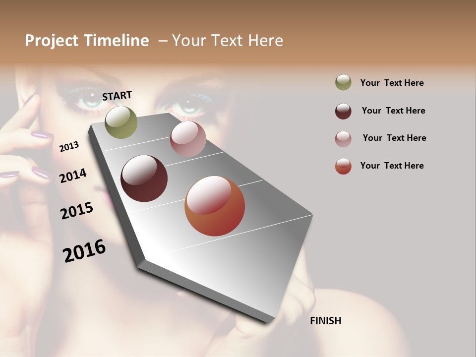 Make Up Beauty Salon Girl PowerPoint Template
