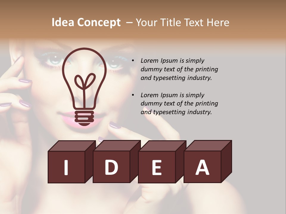 Make Up Beauty Salon Girl PowerPoint Template