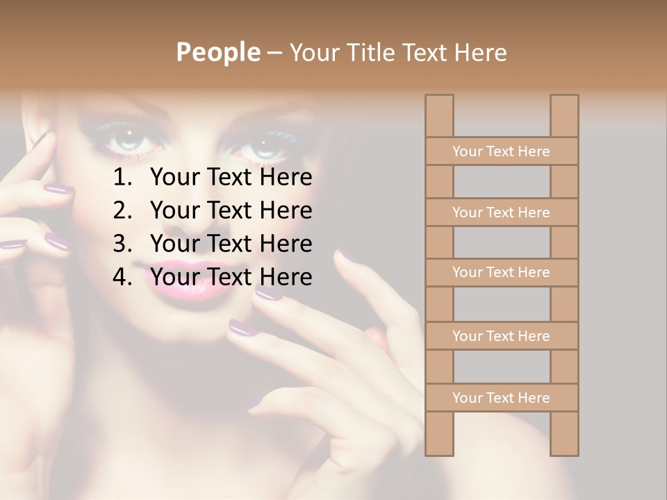 Make Up Beauty Salon Girl PowerPoint Template