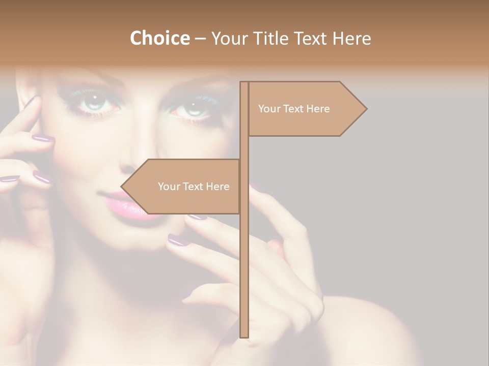 Make Up Beauty Salon Girl PowerPoint Template