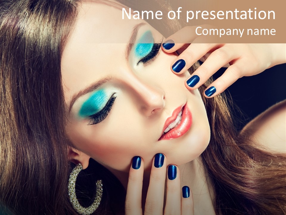 Eyelash Jewellery Colorful PowerPoint Template