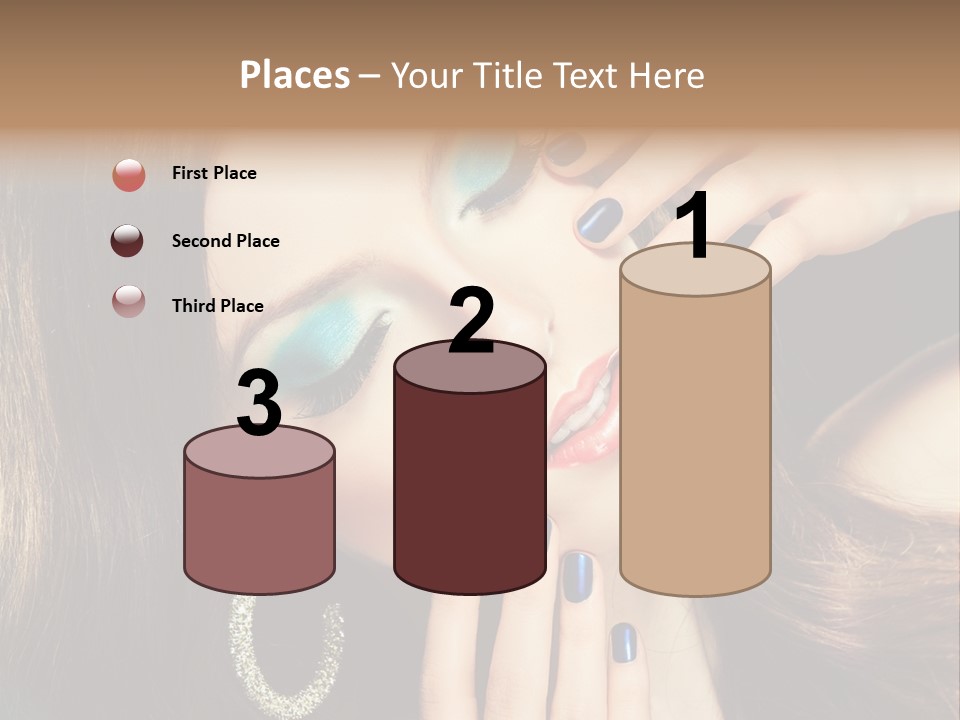 Eyelash Jewellery Colorful PowerPoint Template