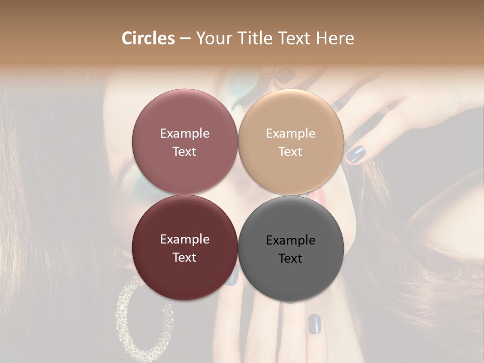 Eyelash Jewellery Colorful PowerPoint Template