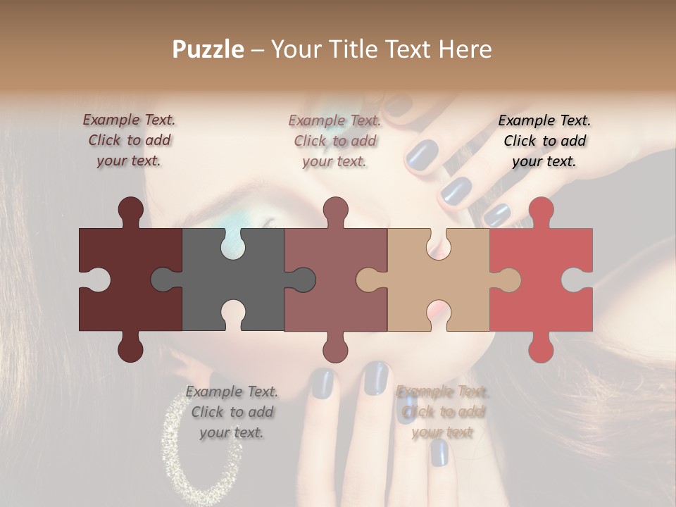 Eyelash Jewellery Colorful PowerPoint Template