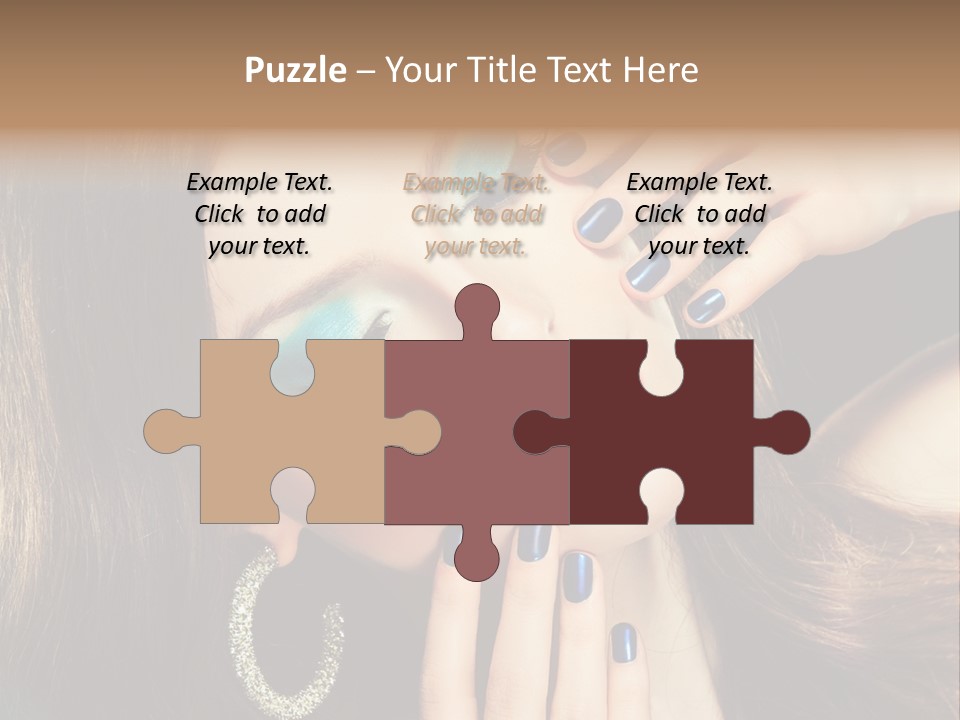 Eyelash Jewellery Colorful PowerPoint Template