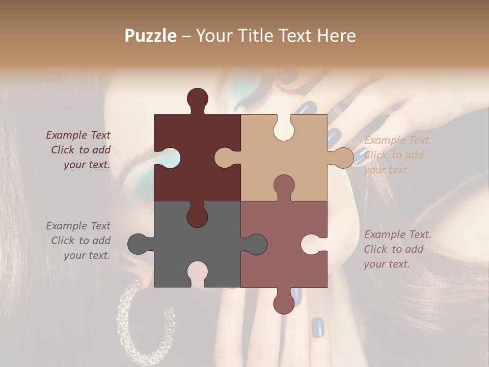 Eyelash Jewellery Colorful PowerPoint Template