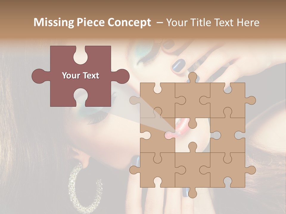 Eyelash Jewellery Colorful PowerPoint Template