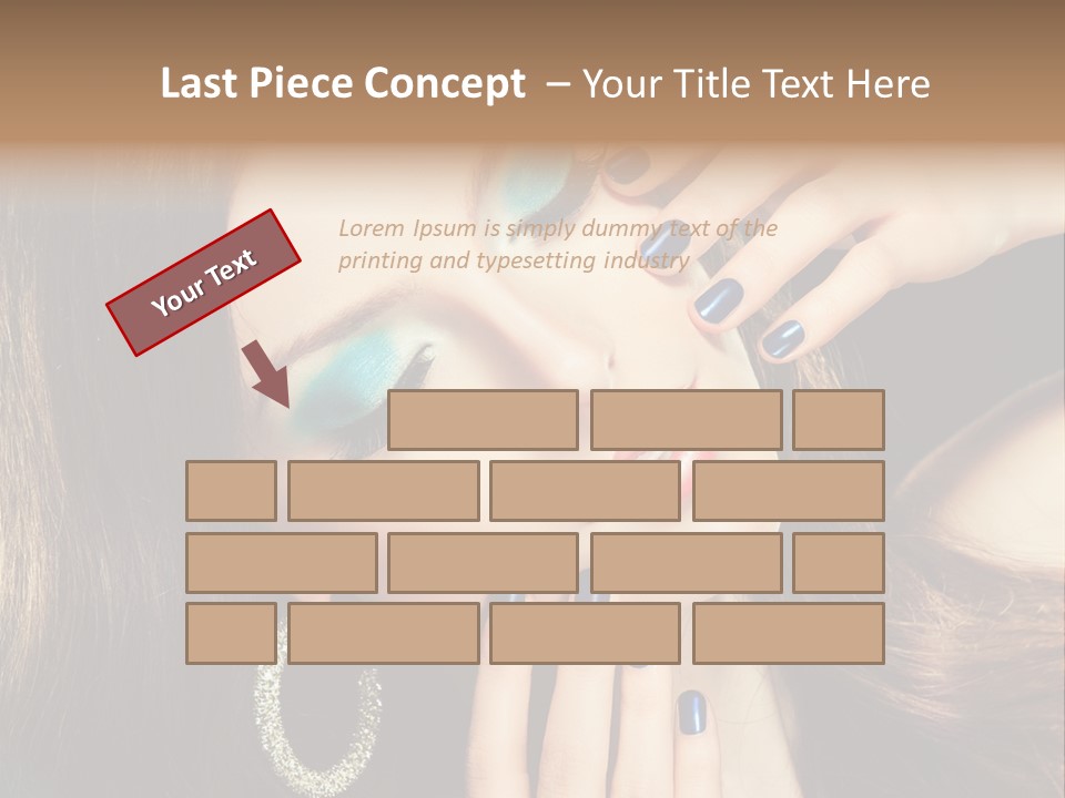 Eyelash Jewellery Colorful PowerPoint Template