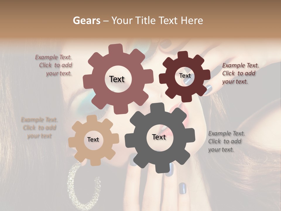 Eyelash Jewellery Colorful PowerPoint Template