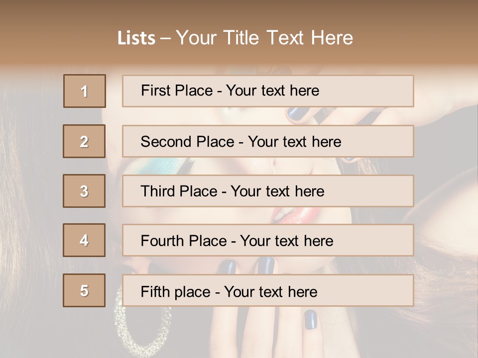 Eyelash Jewellery Colorful PowerPoint Template