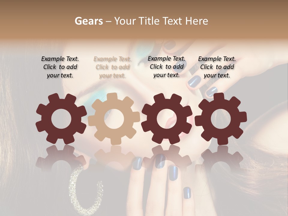 Eyelash Jewellery Colorful PowerPoint Template