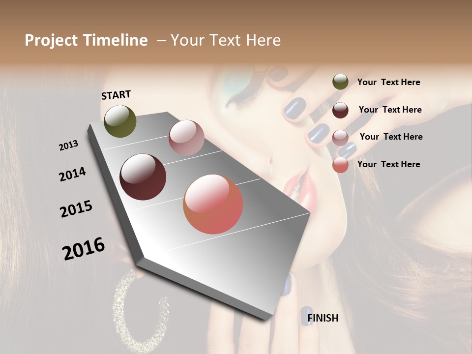 Eyelash Jewellery Colorful PowerPoint Template