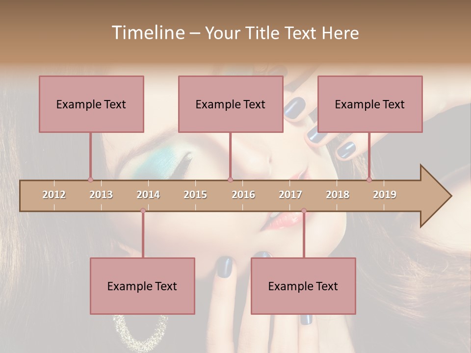 Eyelash Jewellery Colorful PowerPoint Template