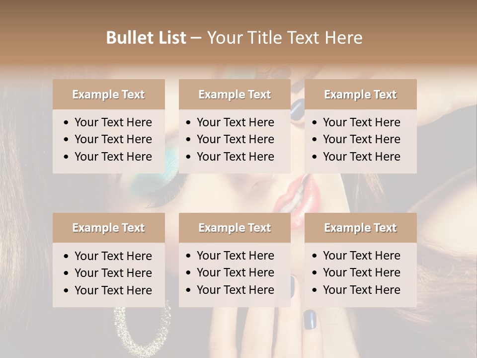 Eyelash Jewellery Colorful PowerPoint Template