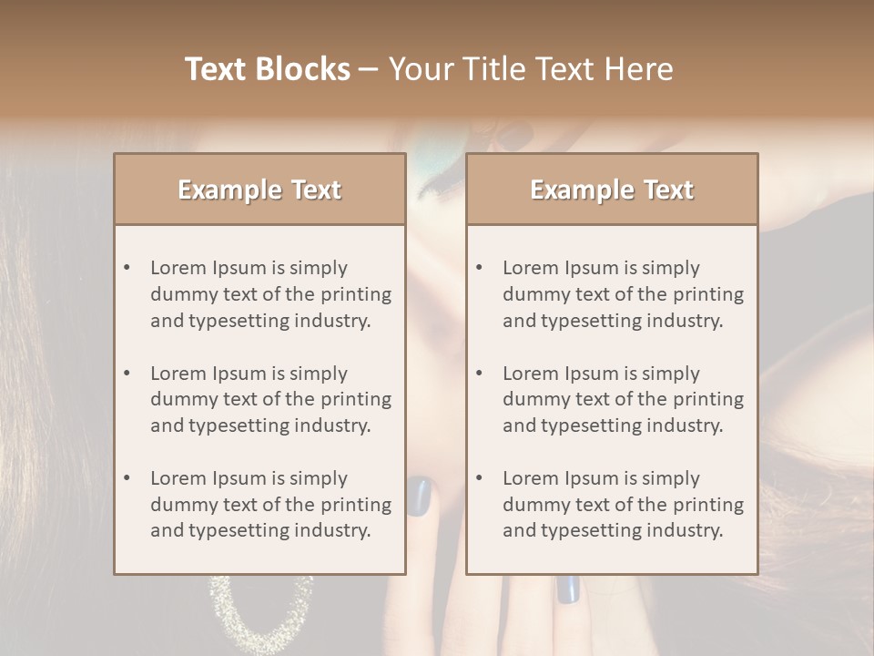 Eyelash Jewellery Colorful PowerPoint Template