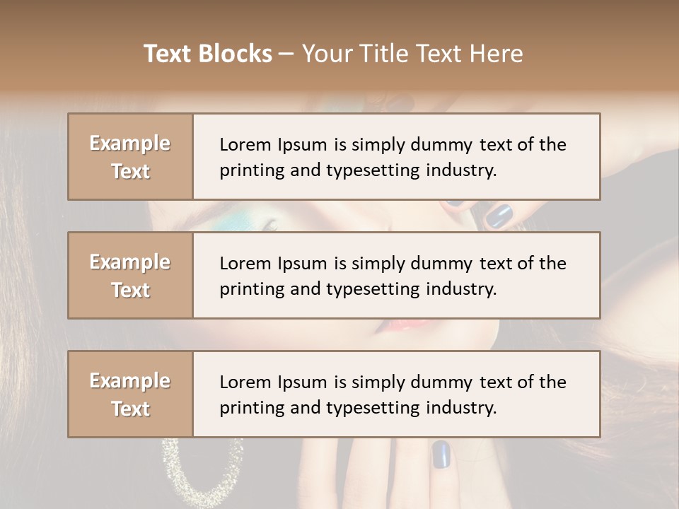 Eyelash Jewellery Colorful PowerPoint Template