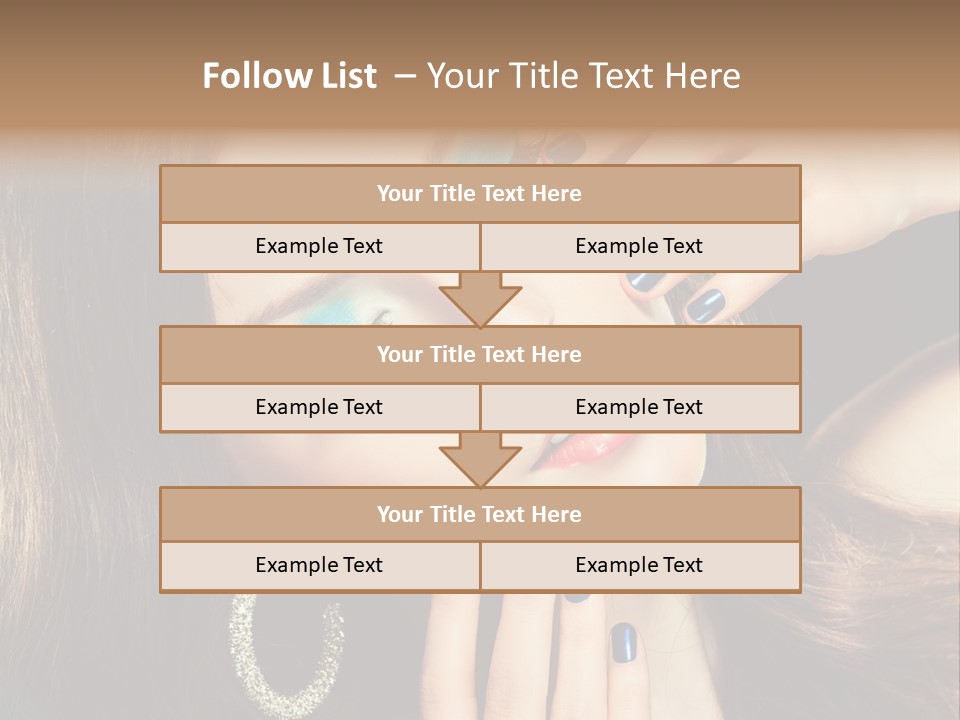 Eyelash Jewellery Colorful PowerPoint Template