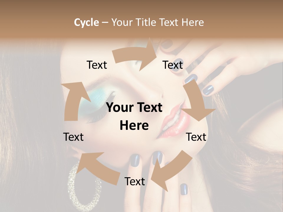 Eyelash Jewellery Colorful PowerPoint Template