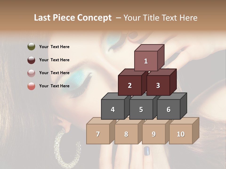 Eyelash Jewellery Colorful PowerPoint Template