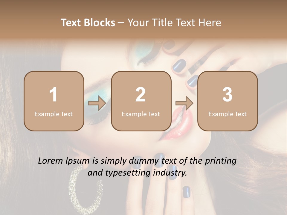 Eyelash Jewellery Colorful PowerPoint Template