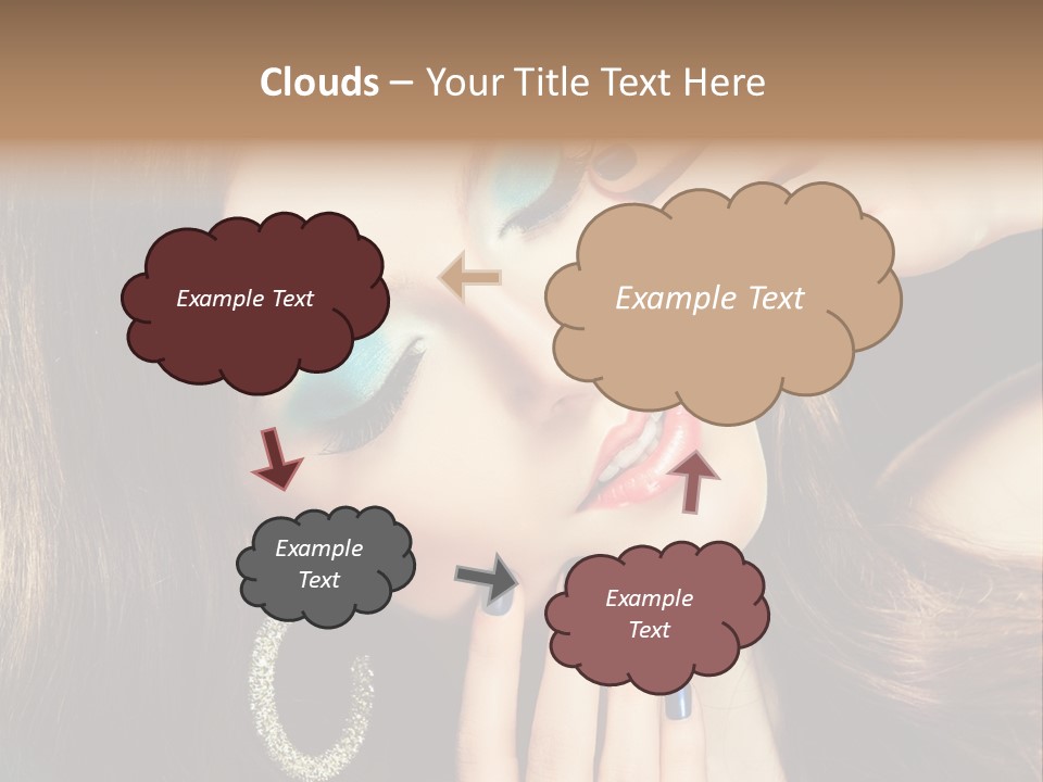 Eyelash Jewellery Colorful PowerPoint Template