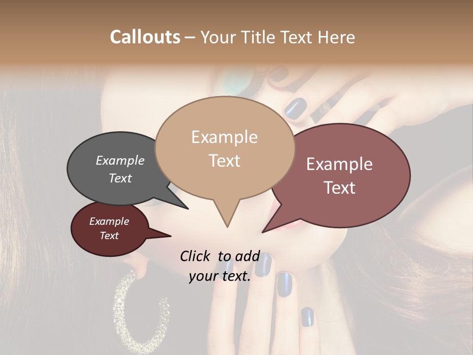 Eyelash Jewellery Colorful PowerPoint Template