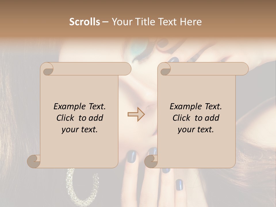 Eyelash Jewellery Colorful PowerPoint Template