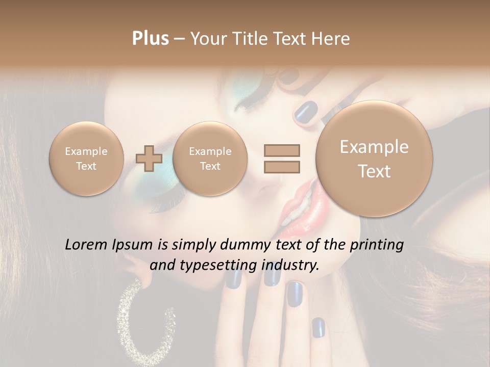 Eyelash Jewellery Colorful PowerPoint Template