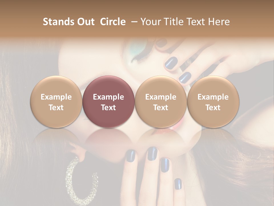 Eyelash Jewellery Colorful PowerPoint Template