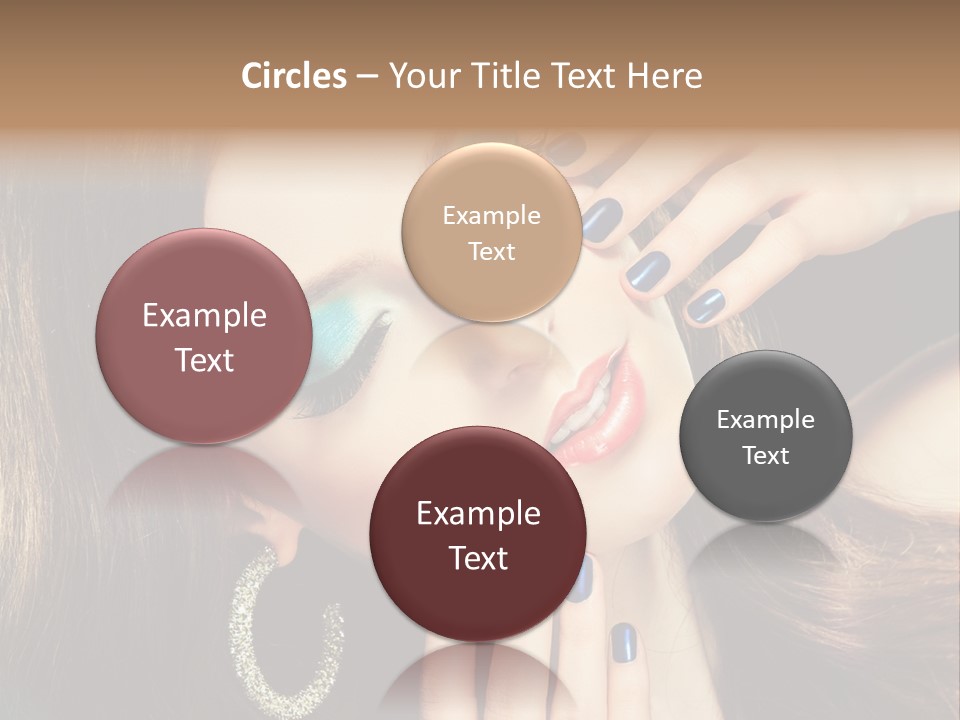 Eyelash Jewellery Colorful PowerPoint Template